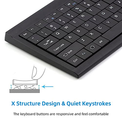 CUQI Mini Keyboard, Small Wired 82 Scissor Keys, USB Interface Compact for Android, Windows PC, Laptop, Raspberry Pi, Windows 10/8/7