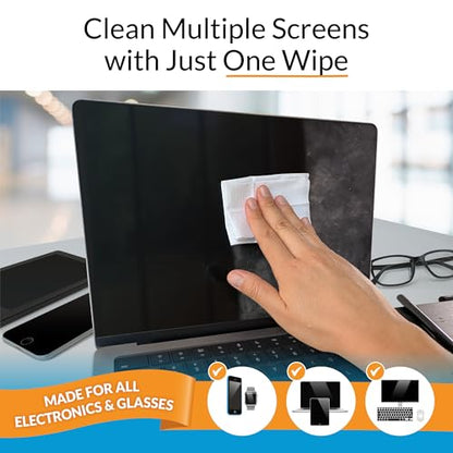 iCloth Large Screen Cleaning Wipes for Electronics, Lint-Free and Streak-Free, Fast-Drying, Removes Dust, Fingerprints, and Smudges (500 Wipes) - size: 500 Large Wipes
