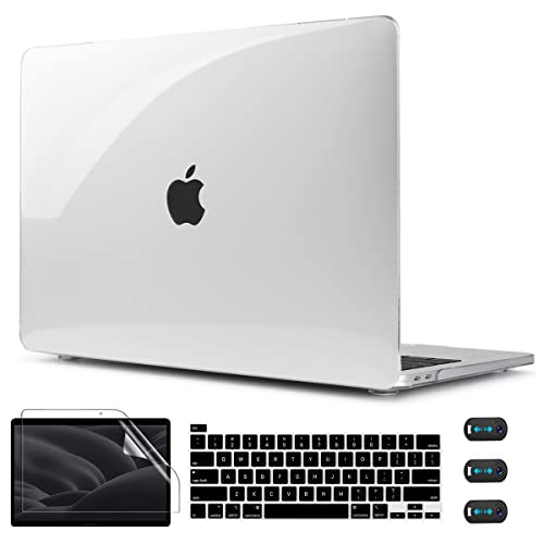 CISSOOK Compatible with MacBook Pro 13 Inch Case Clear M2 M1 A2338 A2251 A2289 2025-2020 Release, Crystal Clear Hard Shell Case with Keyboard Cover for MacBook Pro 13 with Touch Bar -Transparent - color: Clear Transparent