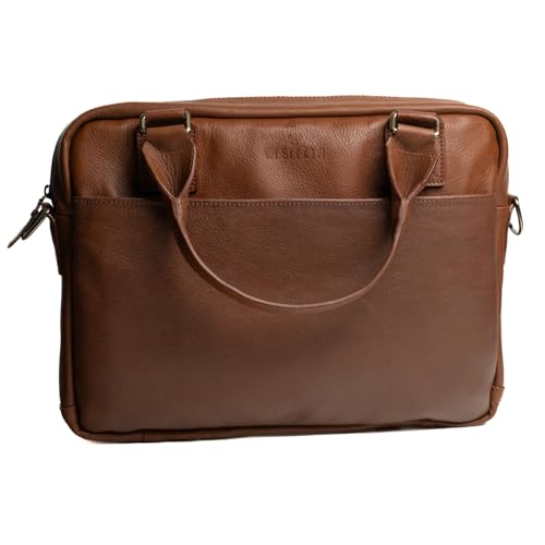 Full Grain Leather Briefcase | Elegant Handmade Leather Briefcase for Men, Perfect for Work and Business.