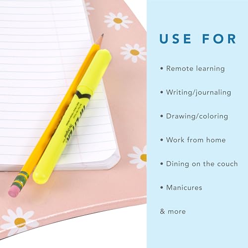 LAPGEAR MyStyle Lap Desk – Pink Daisy, Fits 15.6” Laptops - color: Pink Daisy