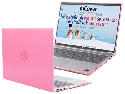 mCover Case Only Compatible for 2022～2025 16" HP ProBook 460 | 465 G11 & EliteBook 860 | 865 G9 G10 G11 Series Windows Notebook PC (Not for Other HP Models)- Pink - color: Pink