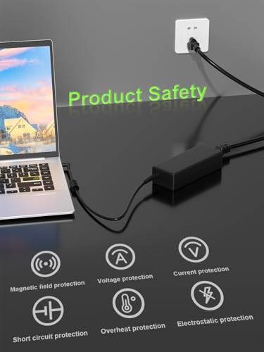 65W 45W Smart Blue Tip Compatible with HP Envy x360 13 15 17& Elitebook 840 850& Pavilion& ProBook& Stream& Notebook& Spectre 13 Chromebook 11 14 Zbook 14u 15u Laptop Power Adapter