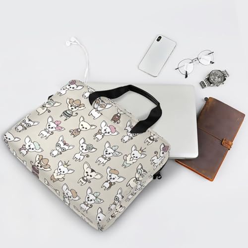 Cute Chihuahua Dogs Laptop Bag 15.6 inch | Waterproof Laptop Briefcase Laptop Bag for Women & Men - color: Cute Chihuahua Dogs