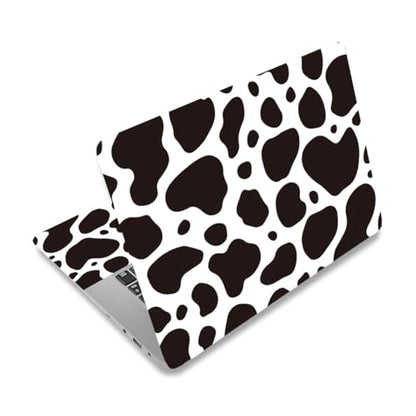 PLIGREAT Laptop Decal Sticker Skin Cover, Black White Cow Laptop Stickers Skins Decal Fits 12" 13" 13.3" 14" 15" Laptops Universal Removable Vinyl Notebook Art Protector Netbook PC Cover Decals - color: Black White Cow
