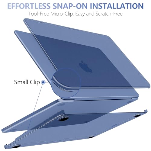Matte Frosted Compatible with MacBook Neo 13 Inch 2026 (Model A3404 | A18 Pro Chip) | Anti-Crack & Scratch & Fingerprint | 100% Match Official Color Indigo - color: Matte Indigo Clear