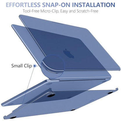 Matte Frosted Compatible with MacBook Neo 13 Inch 2026 (Model A3404 | A18 Pro Chip) | Anti-Crack & Scratch & Fingerprint | 100% Match Official Color Indigo - color: Matte Indigo Clear