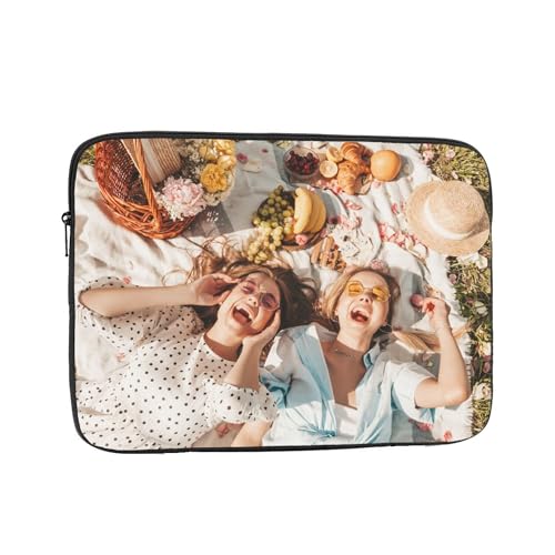 Custom Laptop Sleeve Bag Personalized Laptop Case Add Photo Logo Text Carrying Briefcase Protective Case Computer Notebook Bag (12 inch) - size: 12 inch