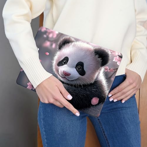 Laptop Skin Sticker 3-Piece Set,Cute Baby Panda | Trim-to-fit 3-piece vinyl set with one 15 x 10.6 in lid skin and two palm-rest decals for many 12-15.6 in laptops - color: Cute Baby Panda