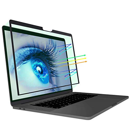 PYS Screen Protector for MacBook Pro 13 Inch (2016-2022, M1/M2) / MacBook Air 13 Inch (2018-2020, M1), Anti Blue Light and Anti-Glare, Anti-Fingerprint, Easy to Install, Relieve Eye Strain - color: Blue, size: 13.3 inch