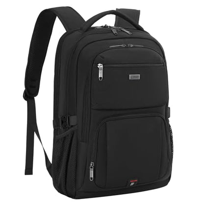 17 Inch Laptop Backpack for Travel Water Resistant College Backpack for Men Women Laptop Bag with USB Charging Port,Black - color: Black-e
