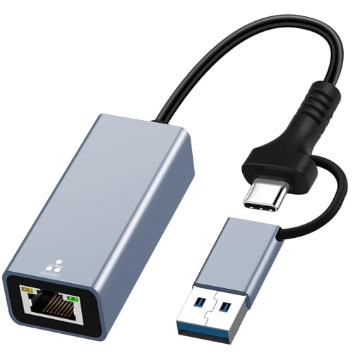 USB C to Ethernet Adapter, USB 3.0 to RJ45 Gigabit LAN 1000 Mbps Wired Network, USB to Ethernet Adapter for Laptops/Tablet, Compatible with Windows XP, MAC OS, Linux, Vista 7 8 10 11 | USB 3.0 to Ethernet Adapter for Laptops/Tablet,Compatible with Windows