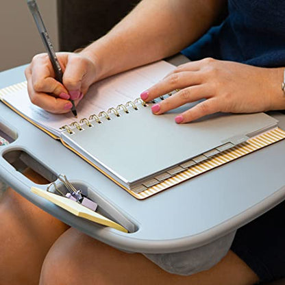 LAPGEAR MyDesk Lap Desk – Cool Gray, Fits 15.6” Laptops - color: Cool Gray, size: Single Unit