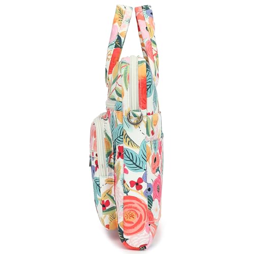 DACHEE Laptop Shoulder Bag for 15 Inch/15.6 Inch Macbook Pro - color: Garden Rose