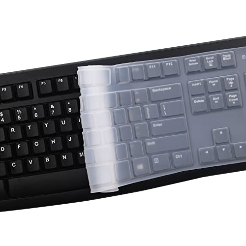 MUBUY Keyboard Cover Skin Protector for Logitech MK120 K120 Wired Keyboard, Keyboard Protective Skin US Layout (NOT Fit Other Model Keyboards)-Clear - color: Clear