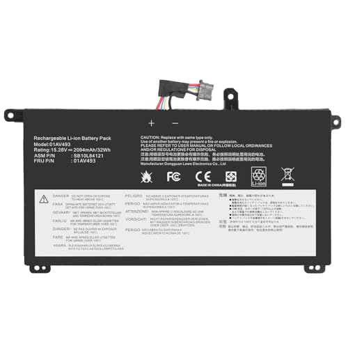 TREE.NB 01AV493 Laptop Battery Replacement for ThinkPad T570 T580 P51S P52S Series 00UR890 00UR892 SB10L84121 SB10L84122 SB10L84123 T570 00UR891 00UR892 - size: 6.7x3.4x0.24inch 01AV493