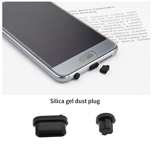 ECSiNG 48Pcs USB Port Plug Covers Set Silicone USB Anti Dust Cap Protector Charging Port Cover Kit Electronic Accessories for Phones Laptops Computer Black