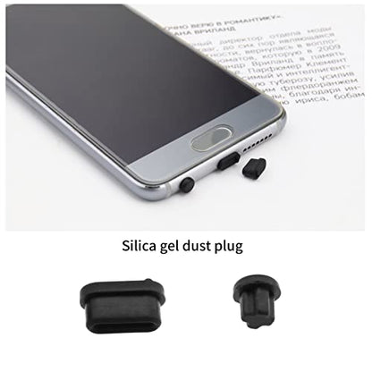 ECSiNG 48Pcs USB Port Plug Covers Set Silicone USB Anti Dust Cap Protector Charging Port Cover Kit Electronic Accessories for Phones Laptops Computer Black