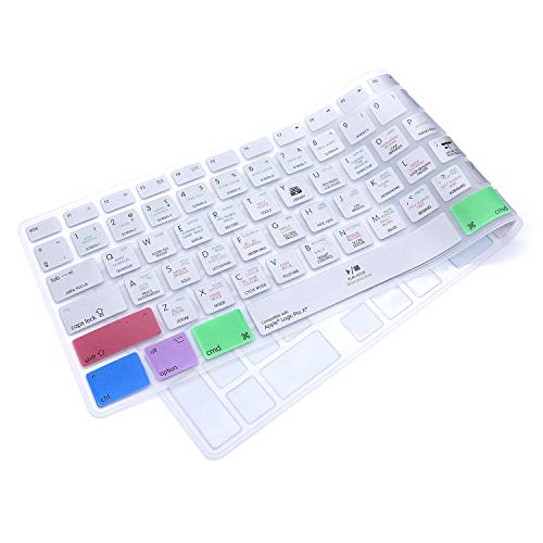 Ultra Thin Shortcuts Extended Silicone Keyboard Protective Cover Skin for Mac Aluminum Wired Keyboard MB110LL/B (A1243) Numeric Keypad (for Logic Pro X) - color: Logic Pro X
