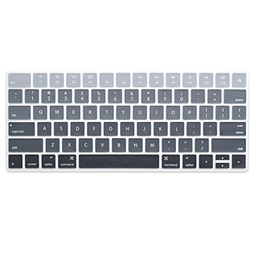 ProElife Ultra Thin Silicone Keyboard Protector Cover Skin for Apple Magic Keyboard & Magic Keyboard 2 (U.S Version, Model: MLA22L/A-A1644, Without Numeric Keypad) (Ombre Gray) - color: Ombre Gray