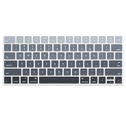 ProElife Ultra Thin Silicone Keyboard Protector Cover Skin for Apple Magic Keyboard & Magic Keyboard 2 (U.S Version, Model: MLA22L/A-A1644, Without Numeric Keypad) (Ombre Gray) - color: Ombre Gray