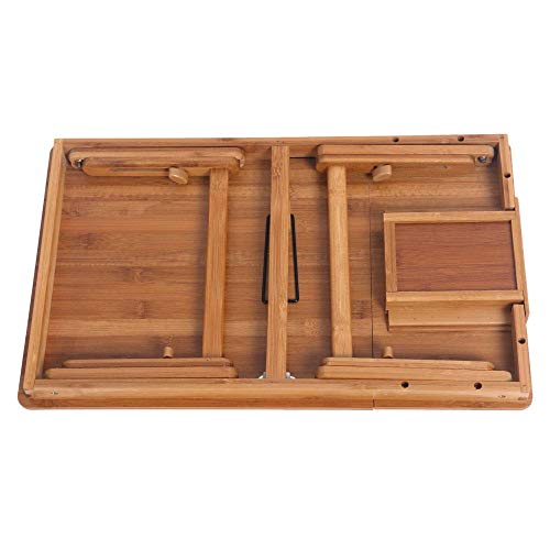 Brown Portable Folding Laptop Computer/Notebook/Tablet Desk, Table and Serving Tray - 21.68"