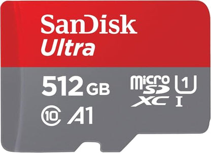 SANDISK 512GB Ultra microSDXC UHS-I Memory Card with Adapter - Up to 150MB/s, C10, U1, Full HD, A1, MicroSD Card - SDSQUAC-512G-GN6MA | Up to 150MB per S Read, UHS-I Class 10 and A1 App Performance, 10-Year Limited Warranty - size: 512GB, style: Old Versi
