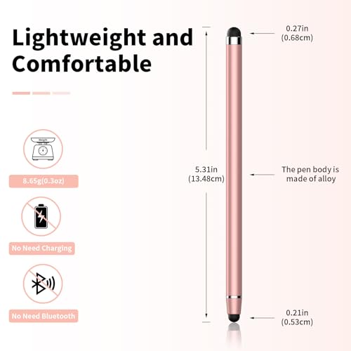 3PCS Stylus Pen for Touchscreen,2-in-1 High Precision Stylus | Stylus Pen for iPad/iPhone/Android/nintendo switch,Tablets and Capacitive Touchscreens,No Need to Connect or Charge