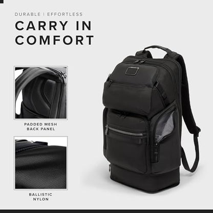TUMI - Alpha Bravo Nomadic Backpack - Men's Durable Carry On Bag - 18.8" X 15.0" X 9.0" - Fits up to 15" Laptop - Black - color: Black