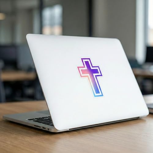 2 Pieces Fluorescent Neon Green Cross & Buddha, Skull Car Decal, Safety Religious Spiritual Stickers for SUV, Windows, Motorcycles, Skateboard Christian Night Visibility Hide Scratches (Cross A) - color: Cross a