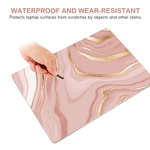 DINKY Laptop Skin Sticker Decal, 12" 13" 13.3" 14" 15" 15.4" 15.7 inch Laptop Universal Reusable Vinyl Skin Stickers Cover Art Decal Notebook PC Personalized Protector-Rose Gold Fluid - color: Rose Gold Fluid