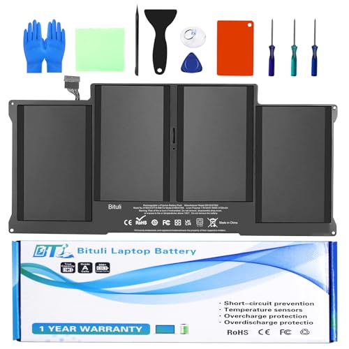A1405 A1466 Replacement Battery for MacBook Air 13 inch A1377 A1369 (Late 2010 Mid 2011 Mid 2012 Mid 2013 Early 2014 Version), Also fit A1496 661-5731 MC503 MC504 - color: A1405
