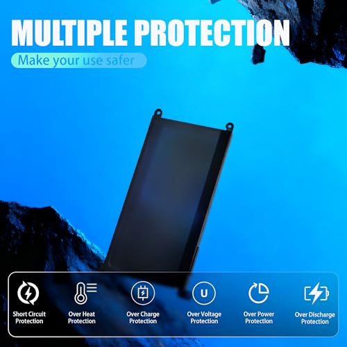 WDX0R Laptop Battery Replacement for Dell Inspiron 13 15 Series 5000 7000 5567 7573 5570 7579 7378 5565 5379 5378 Latitude 3490 3590 3340 3400 3390 3500 3190 Vostro 5468 5568 P69G 3CRH3