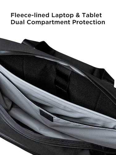 ALPAKA Bravo Brief Laptop Briefcase Business Shoulder Bag | Fits 16-inch Laptop, Detachable Shoulder Strap, For Men and Women Work Travel, Weatherproof Fabric Axoflux 400D - color: Black