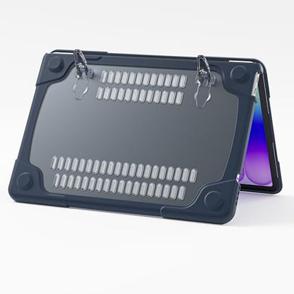 Batianda Heavy Duty Case for MacBook Neo 13 Inch 2026, Indigo | Fits Model A3404 A18 Pro Chip, Ergonomic Foldable Stand Holds 22lbs, TPU Bumper, Matte Translucent Shockproof Hard Shell - color: Indigo