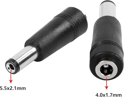 100W 20V 5.5x2.1 mm to 4.0 X 1.7mm Adapter, 5.5x2.1 mm Female to Male 4.0X 1.7mm Power Adapter Made for Lenovo Yoga 710-15ikb Ideapad 330 330s 530s S530 s130 330-15IGM 330-17IKB 330-14AST - style: 4.0X1.7mm to 5.5x2.1mm