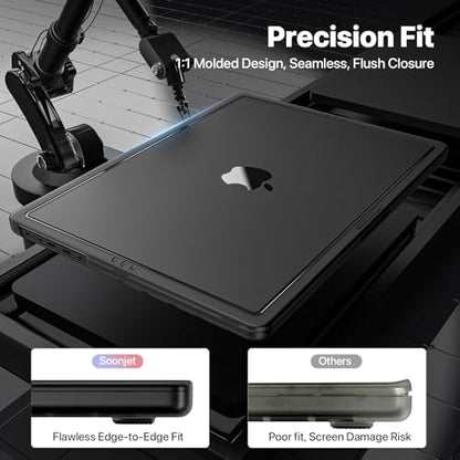 Soonjet for MacBook Pro 16 Inch Case | M5 M4 M3 M2 M1 Pro/Max | 2026–2021 | Official Space Black Match | Hard Shell | Scratch & Fingerprint Resistant | Fits A3428 A3429 A3186 A3403 A2991 A2780 A2485 - color: Matte Black