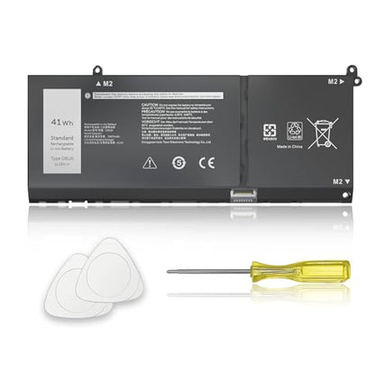 41Wh G91J0 JGCCT N9XX Battery Replacement for Dell Latitude 3520 3420 3320 3330 Inspiron 3510 3511 3515 3525 3530 5310 5410 5418 5510 5515 5518 14 Plus 7420 7415 2-in-1 Vostro 5620 5625 11.25V - size: 6.92*3.75*0.55inch G91J0