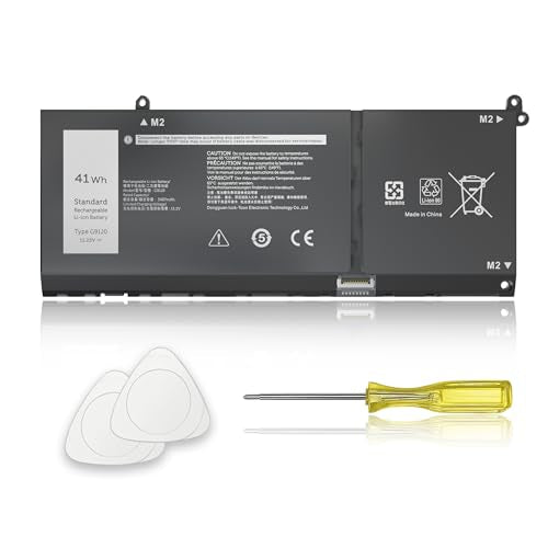 41Wh G91J0 JGCCT N9XX Battery Replacement for Dell Latitude 3520 3420 3320 3330 Inspiron 3510 3511 3515 3525 3530 5310 5410 5418 5510 5515 5518 14 Plus 7420 7415 2-in-1 Vostro 5620 5625 11.25V - size: 6.92*3.75*0.55inch G91J0