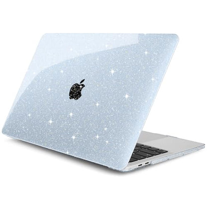 for MacBook Pro 13 inch Case 2022 2021 2020 Release Model A2338 M2/M1 A2251 A2289, Bling Plastic Hard Shell Case & Keyboard Cover Only Compatible with MacBook Pro 13 Touch Bar, Sparkly Blue - color: Sparkly Lightblue
