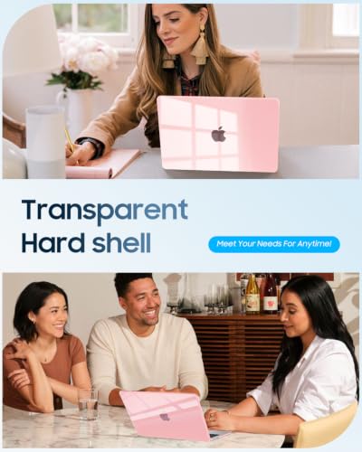 Fintie Case for MacBook Air 13 inch A3449/A3240/A3113/A2681 2022-2026 | M2/M3/M4/M5, Snap On Hard Shell, Full Port Access, Easy On/Off, Lightweight, Crystal Pink - color: Checkered