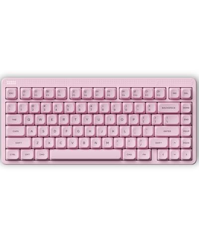 NuPhy Node75 Wireless Mechanical Keyboard, 75% Hot Swappable Custom Keyboard, 82 Keys Computer Gaming Keyboards, Supports Touch Gestures, PBT Keycaps, RGB Backlit, Bluetooth/2.4GHz/USB-C - color: Pink, size: High-Profile Red Max Switch