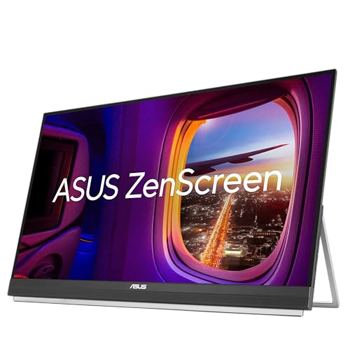 ASUS ZenScreen 27” 1440P Transportable Monitor (MB27ACF) - QHD (2560 x 1440), IPS, 100Hz, USB-C PD 70W, Speakers, Carrying Handle, Kickstand, C-clamp, Sub-woofer, 2.1 Channel Audio, 3 yr Warranty - style: ERROR:#N/A