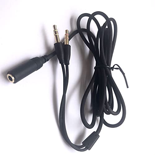 LZYDD Headset Y Splitter Audio Cable Separate Microphone Headphone Port Gaming Headset Splitter PC Headphone Adapter Cord for Razer Kraken X/BlackShark V2 Pro/Razer Nari