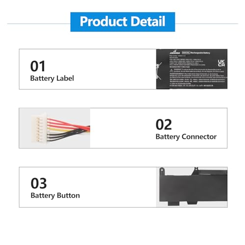 SS03XL 933321-855 Battery for Hp EliteBook 840 G5 G6 EliteBook | 11.55V 50Wh Battery for 730 735 740 745 830 846 ZBook 14U HSN-I12C HSN-I13C-4 HSTNN-LB8G 932823-421 933321-852 - size: 12.13*3.39*0.94 inch SS03XL