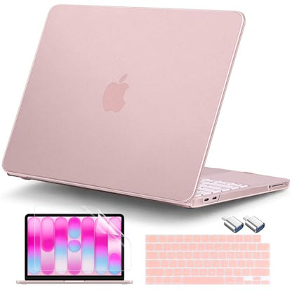 Matte Frosted Compatible with MacBook Neo 13 Inch 2026 (Model A3404 | A18 Pro Chip) | Anti-Crack & Scratch & Fingerprint | 100% Match Official Color Blush - color: Matte Blush Clear