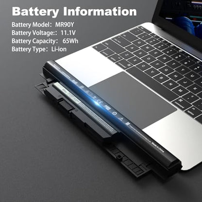 65Wh MR90Y Laptop Battery Compatible with Dell Inspiron 3000 15 3521 3543 3421 3542 3537 i3531 3737 5421 5537 5521 5721 17-3721 17-5748 17-5749 15-3878 Latitude 14 3000 3440 3540 Series XCMRD