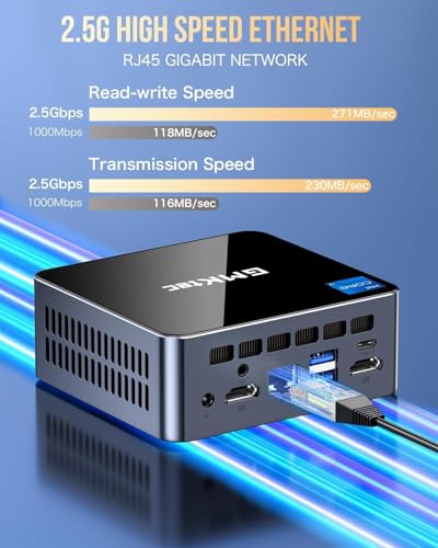 GMKtec Mini PC Intel Core i7-1185G7 (Up to 8 GHz) 16GB DDR4 1TB SSD | Intel i226V RJ45 2.5G Iris Xe Graphics USB4.0 Desktop Mini Computers WiFi 6, BT 5.2/ DP, HDMI M2 - size: Intel Core i7-1185G7 16GB DDR4 + 1TB