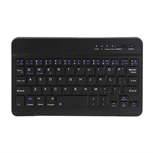 FLY WAY Portable Wireless Bluetooth 3.0 Keyboard,Ultra-Slim Mini Keypad 78 Keys Rechargeable Bluetooth Keyboard for iOS Android Windows Tablets and Other Bluetooth Devices(Black)