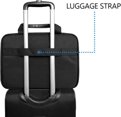 KROSER Laptop Bag 15.6 Inch Briefcase Messenger Bag Water Repellent Computer Case Shoulder Bag Durable Tablet Sleeve for Business/College/Women/Men - Black/Blue - color: Black/Blue, size: 15.6 INCH